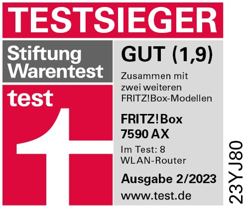 AVM FRITZ! Box 7590 AX WiFi 6 DSL Router – Mesh, DECT-Basis, Exklusive Edition mit USB-Stick – Produktansicht 3