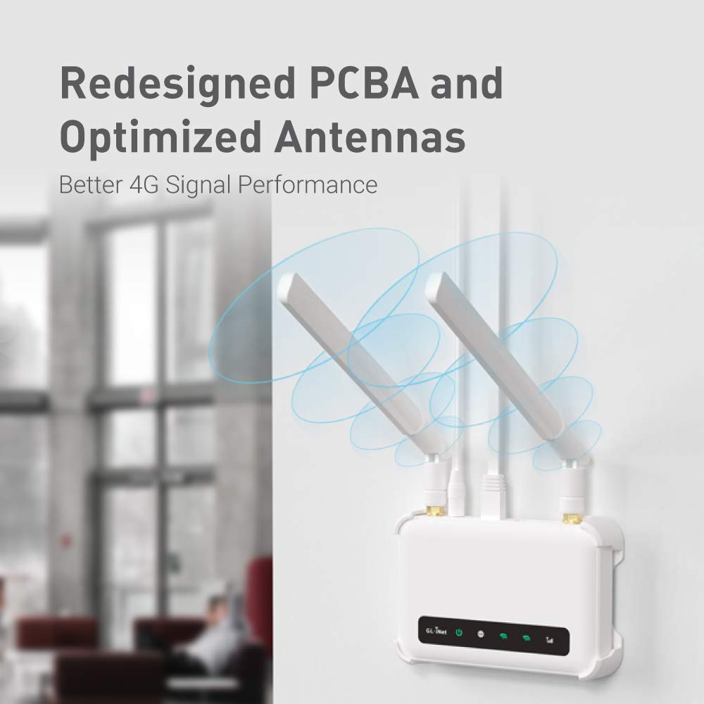 GL.iNet GL-X750 (Spitz) V2 4G LTE Gigabit Router – Dual-Band AC750, OpenWrt, VPN, IoT-Gateway – Produktansicht 7