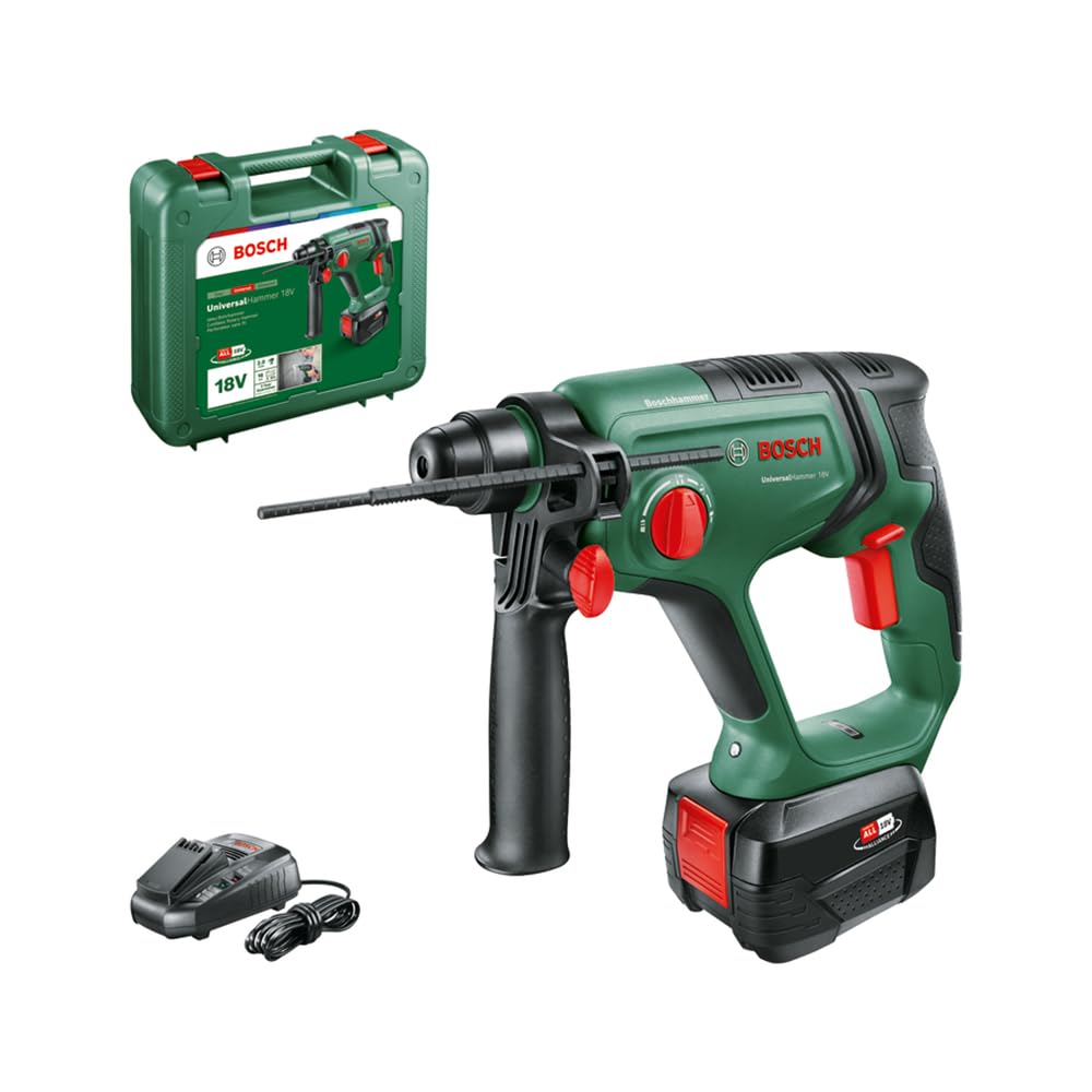 Bosch Akku-Bohrhammer UniversalHammer 18 V (1x Akku 4,0 Ah; 18 Volt System; zum Bohren, Hammerbohren, Meißeln und Schrauben; 