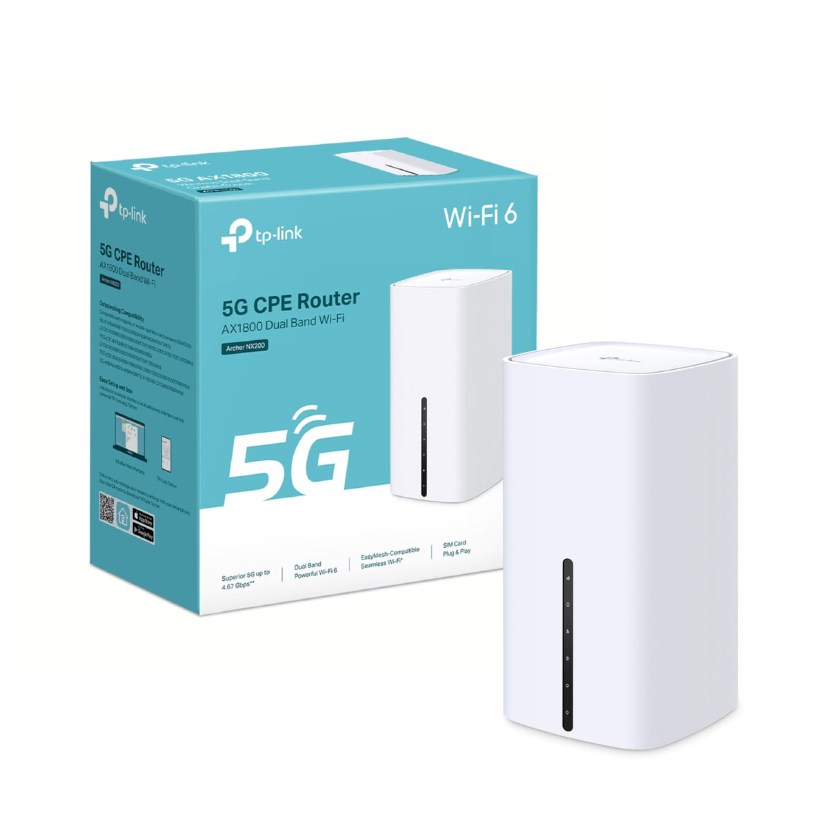 TP-Link Archer NX200 – LTE Wi-Fi 6 Router AX1800 mit SIM-Slot & Gigabit-Ports – Produktansicht 1