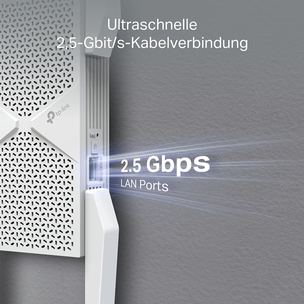 TP-Link RE655BE Tri-Band WiFi 7 Repeater – BE9300, EasyMesh, 2.5G LAN, WPA3 – Produktansicht 6
