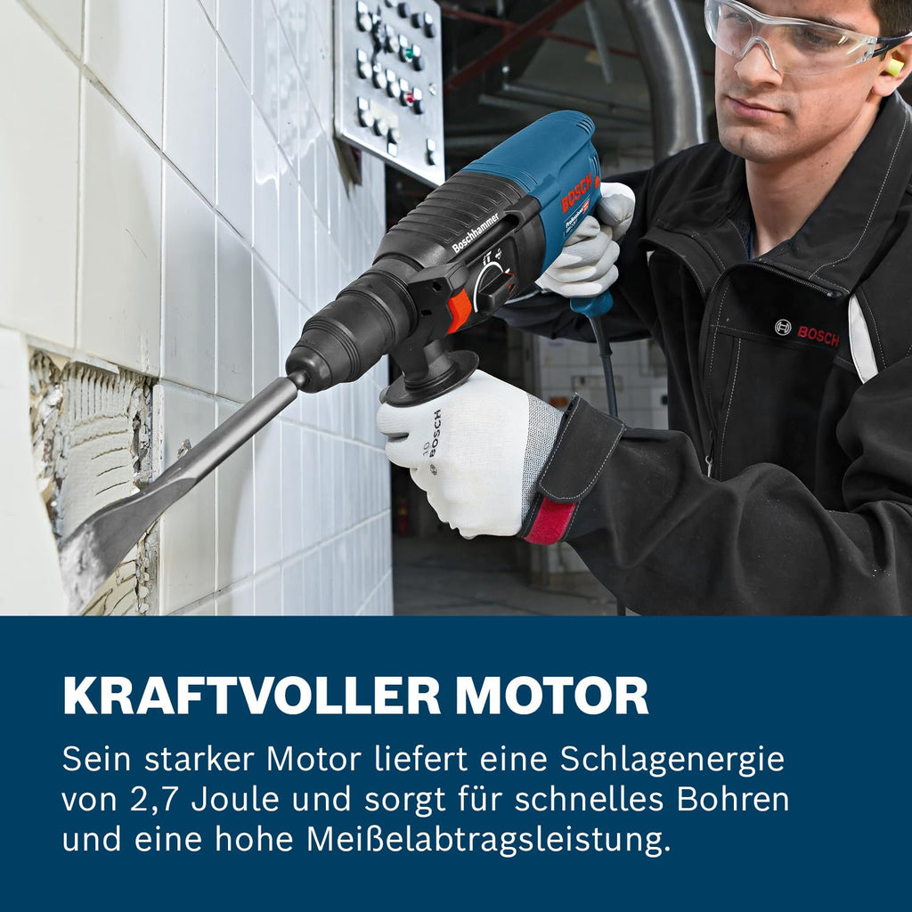 Bosch PRO Bohrhammer GBH 2-26 F (Leistung 830 Watt, Wechselfutter SDS-plus, inkl. Zusatzhandgriff, Tiefenanschlag, Maschinent