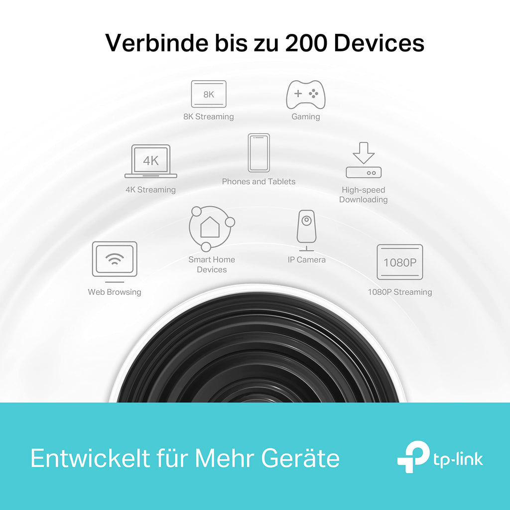 TP-Link Deco XE75 (3er-Set) – Wi-Fi 6E AXE5400 Mesh Tri-Band System – Produktansicht 3