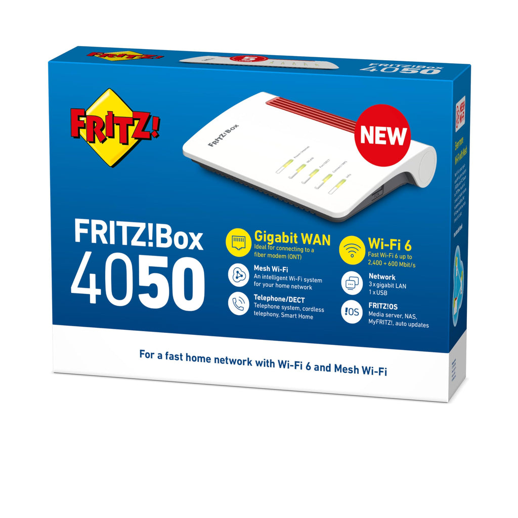 AVM FRITZ! Box 4050 – Wi-Fi 6 Dual-Band Router mit Mesh, DECT & Medienserver – Produktansicht 6