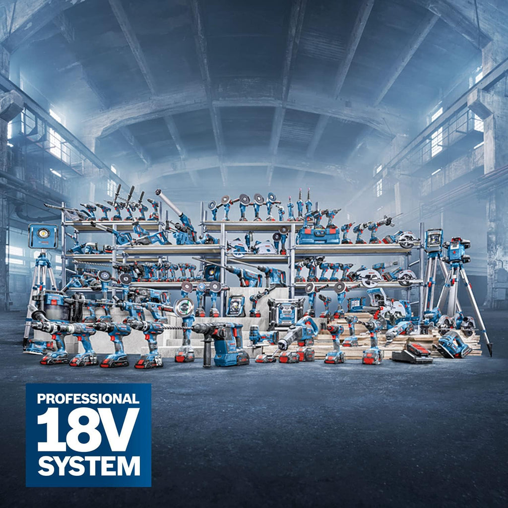 Bosch Professional 18 V System Akku Bohrhammer GBH 18 V-22 (mit SDS plus, inkl. 2x 4,0 Ah Akku, Schnellladegerät GAL 18 V-40,