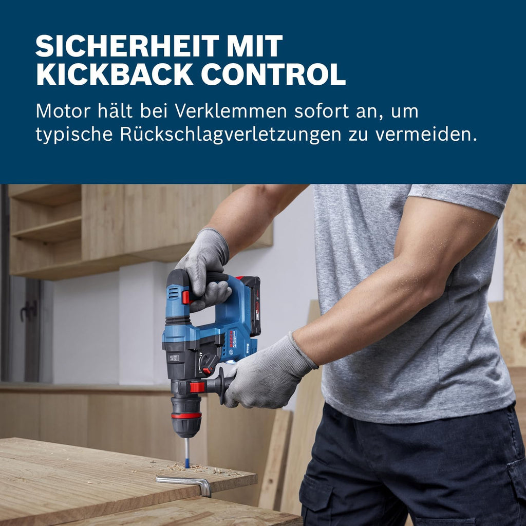 Bosch PRO 18 V System Akku-Bohrhammer GBH 18 V-18 X (ONECHUCK, inkl. L-BOXX 136) – Produktansicht 4