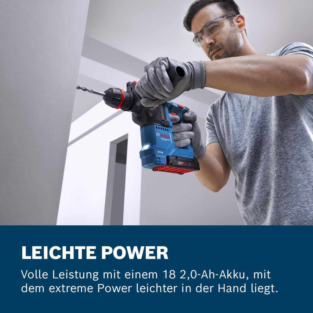 Bosch PRO 18 V System Akku-Bohrhammer GBH 18 V-18 X (ONECHUCK, inkl. L-BOXX 136) – Produktansicht 5