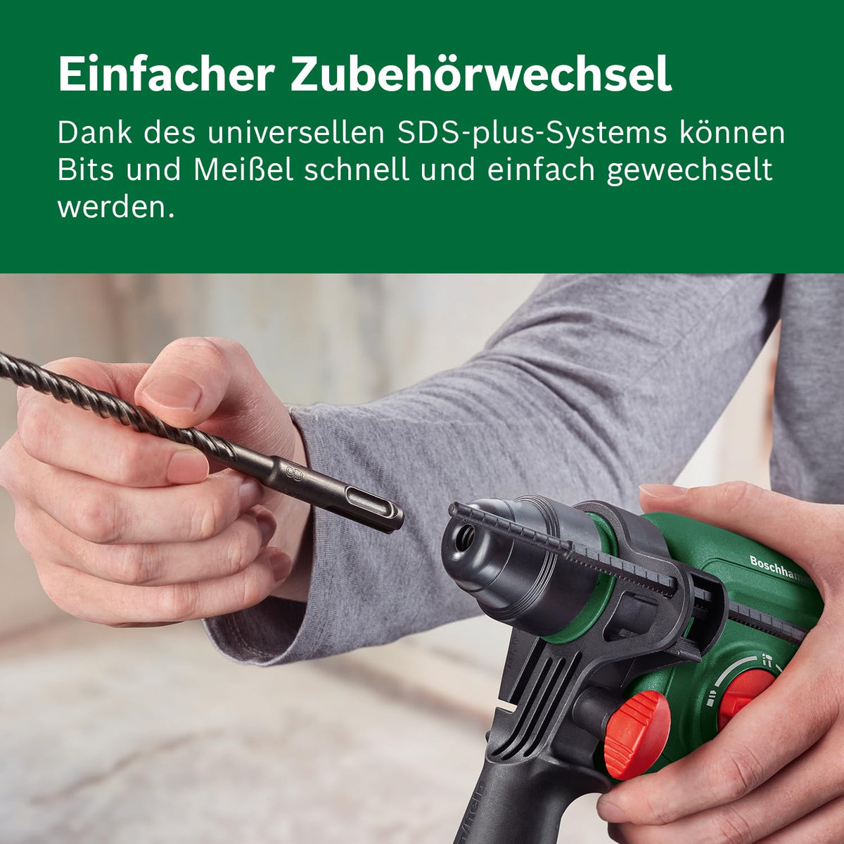 Bosch Akku-Bohrhammer UniversalHammer 18 V (1x Akku 4,0 Ah; 18 Volt System; zum Bohren, Hammerbohren, Meißeln und Schrauben; 