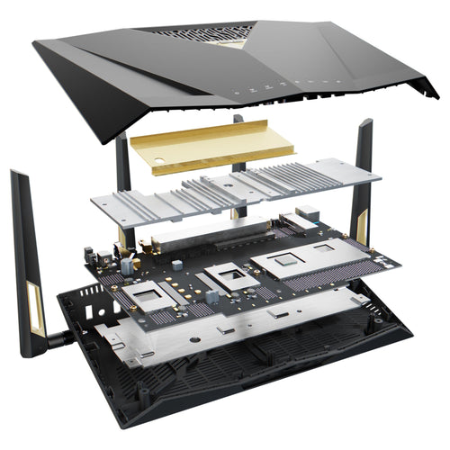ASUS RT-BE88U Dual-Band WiFi 7 Router – AiMesh, 10G & 2.5G Ports, VPN-Unterstützung – Produktansicht 2