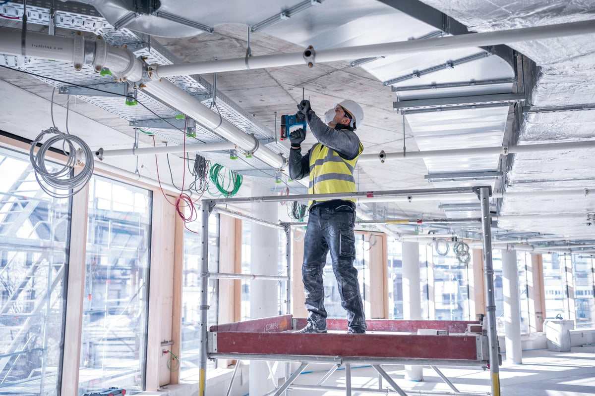 Bosch Professional 18 V System Akku Bohrhammer GBH 18 V-22 (mit SDS plus, inkl. 2x 4,0 Ah Akku, Schnellladegerät GAL 18 V-40,
