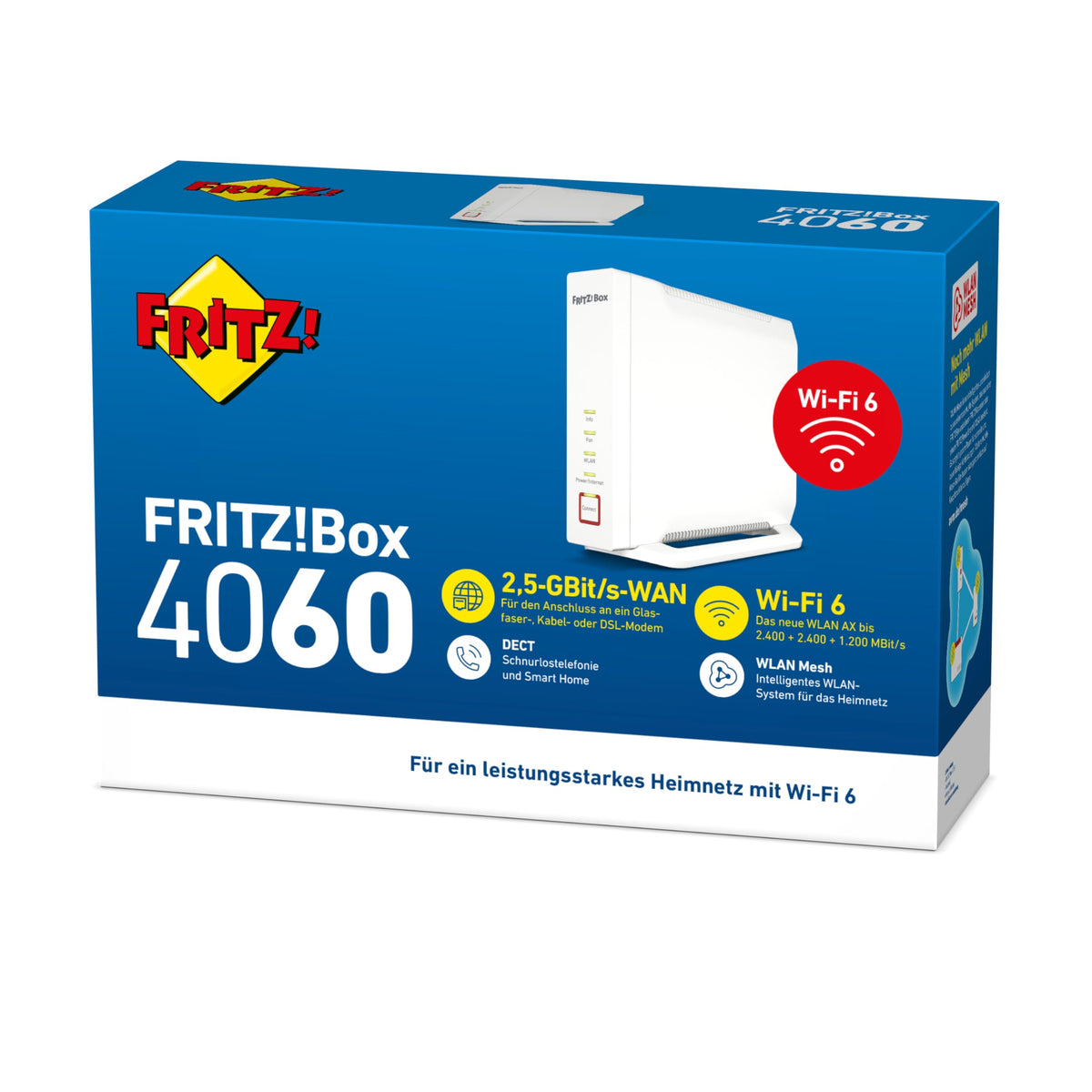 FRITZ! Box 4060 – Wi-Fi 6 Mesh Router mit DECT-Basis & USB 3.0 – Produktansicht 5