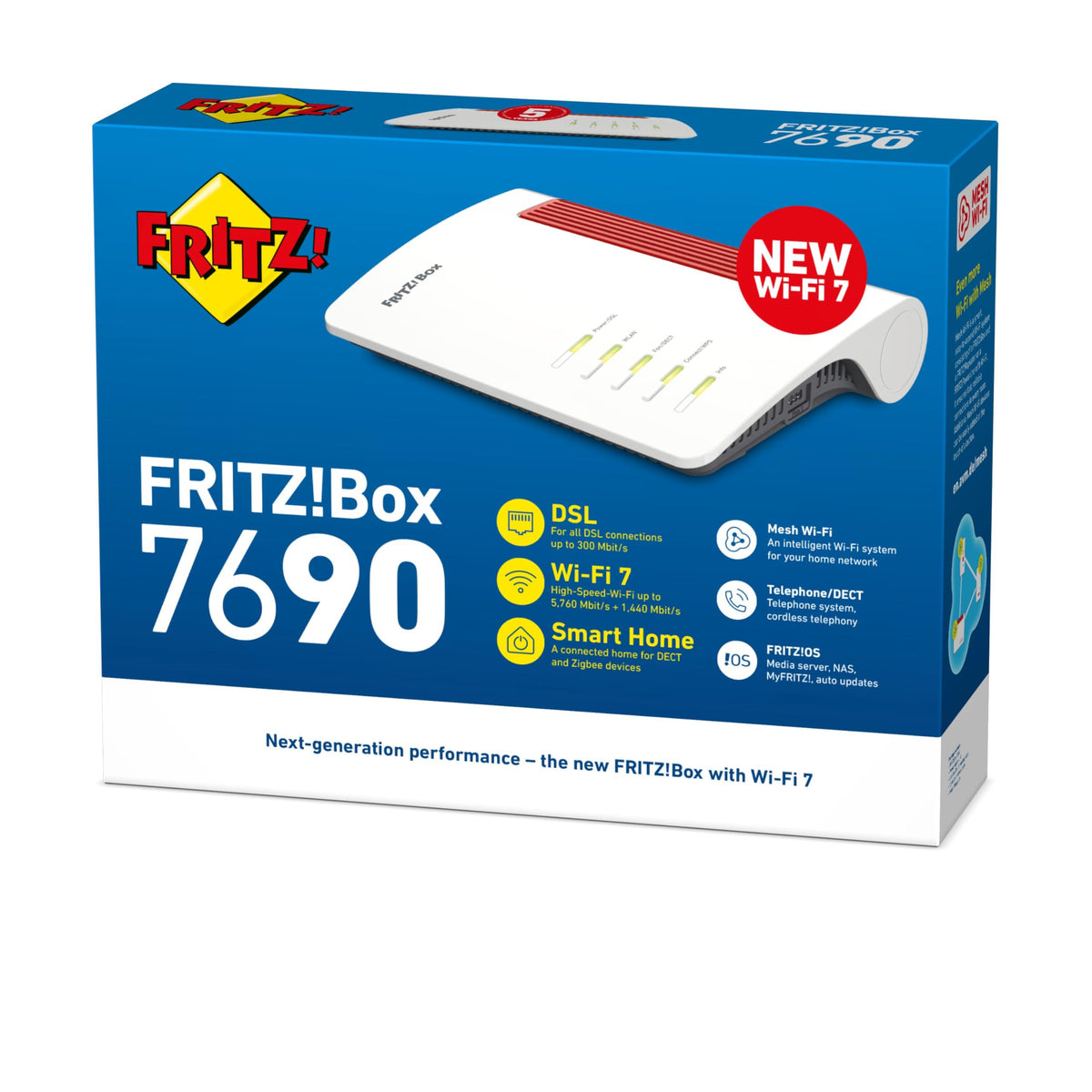 FRITZ! Box 7690 International – Wi-Fi 7 DSL Router mit Mesh & DECT-Basis – Produktansicht 8
