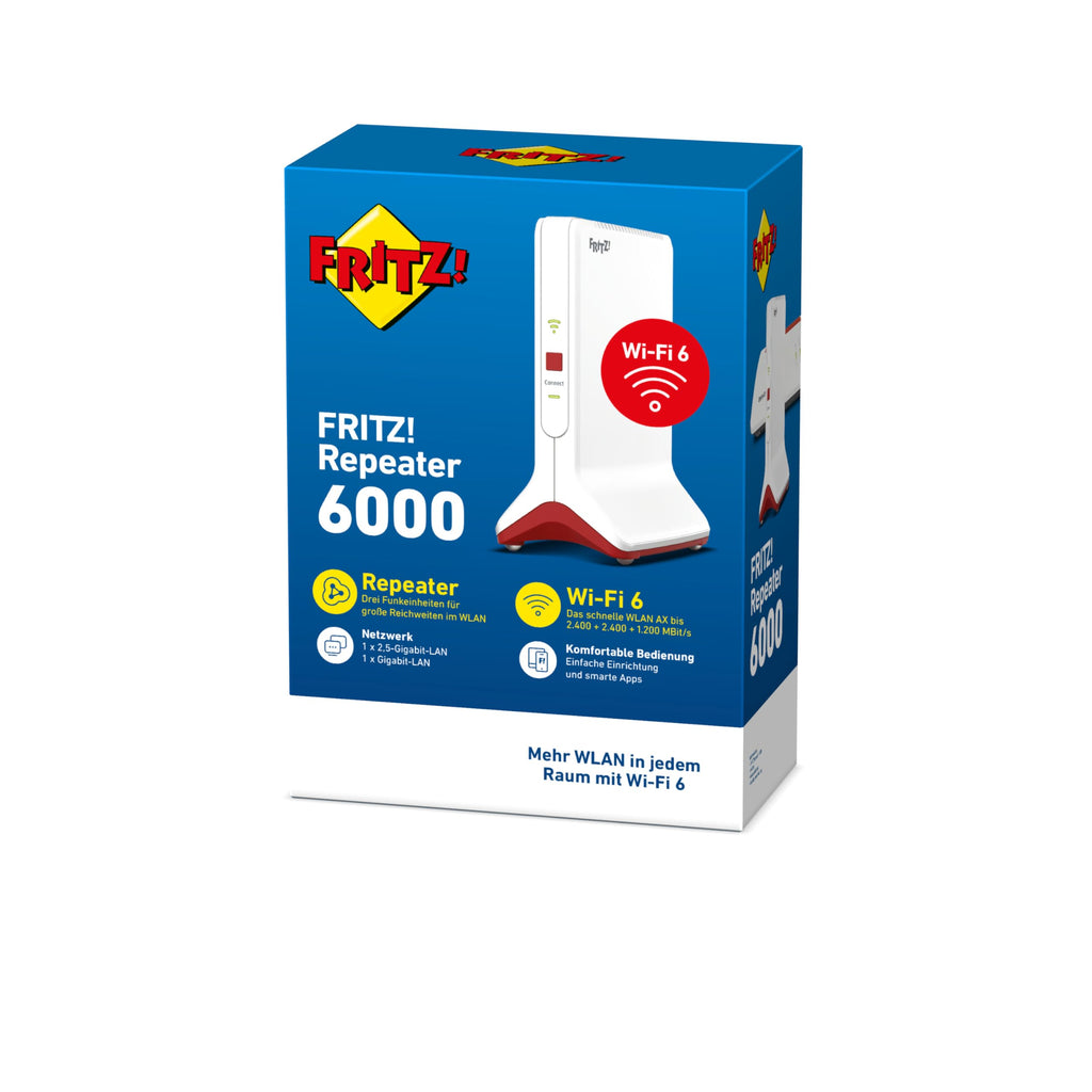 FRITZ!Repeater 6000 – Wi-Fi 6 Tri-Band Repeater mit 2.5G LAN – Produktansicht 6