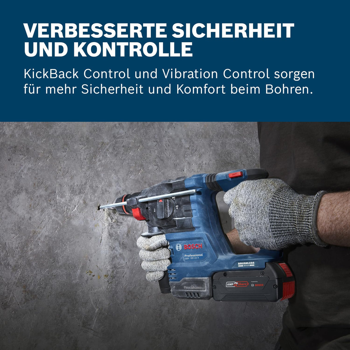 Bosch PRO 18 V System Akku-Bohrhammer GBH 18 V-22 X (inkl. L-BOXX 136) – Produktansicht 4