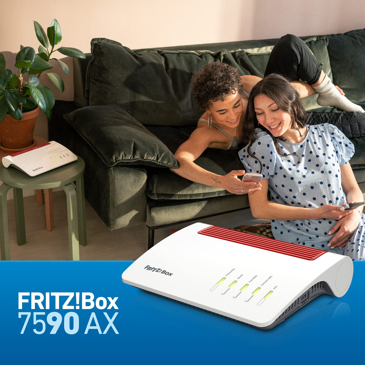 FRITZ! Box 7590 AX – Wi-Fi 6 DSL-Router mit Mesh, DECT-Basis & Supervectoring – Produktansicht 4