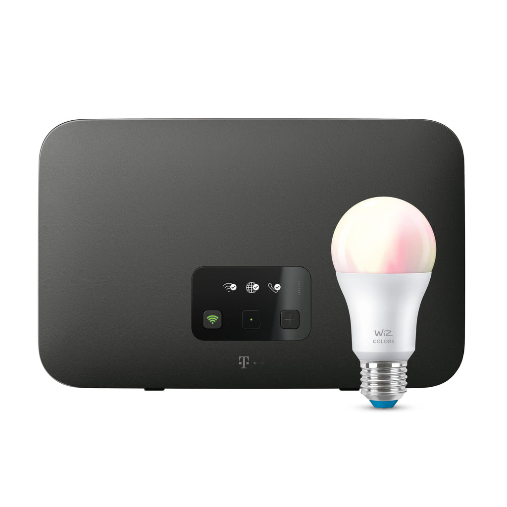 Deutsche Telekom Speedport Smart 4R WiFi 6 Mesh Router mit smarter WiZ Lampe – Starter-Set für Zuhause – Produktansicht 1