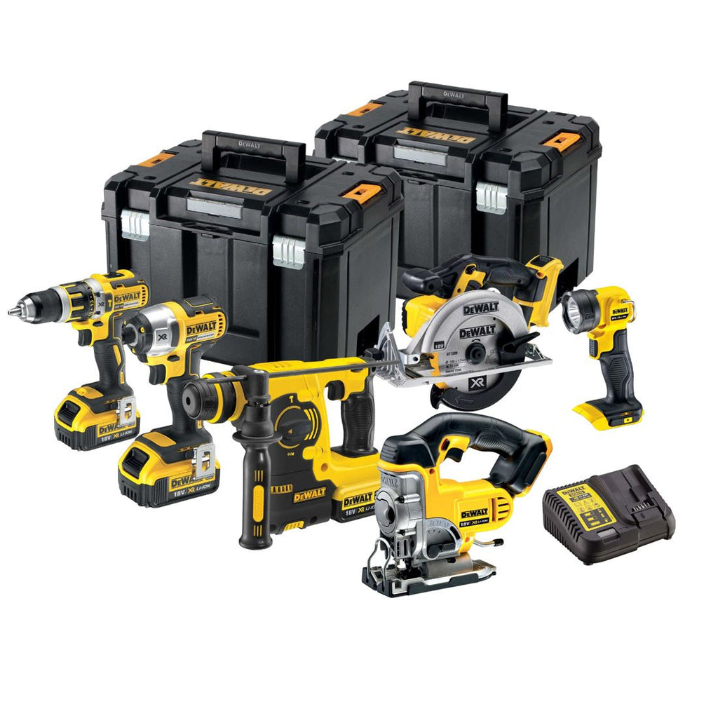 DeWalt DCK699M3T 18 V XR Akku 6 teilig Elektrowerkzeug-Set inkl. 3x 4,0 Ah Akkus – Produktansicht 1