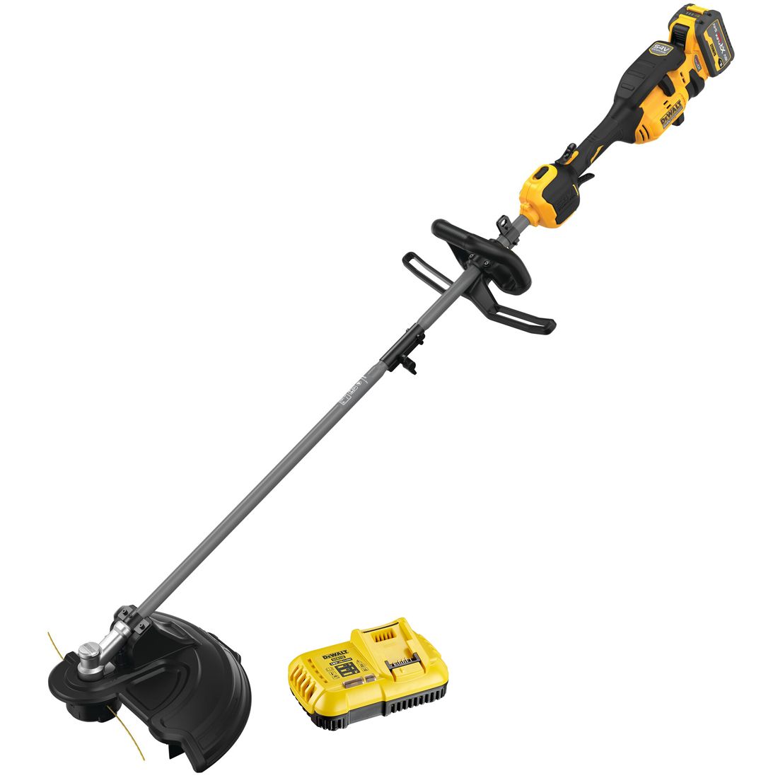DeWalt DCMAS5713X1-GB 54 V XR FLEXVOLT Multifunktionsantrieb mit Rasentrimmer-Aufsatz inkl. 1x DCB547 Akkus – Produktansicht 
