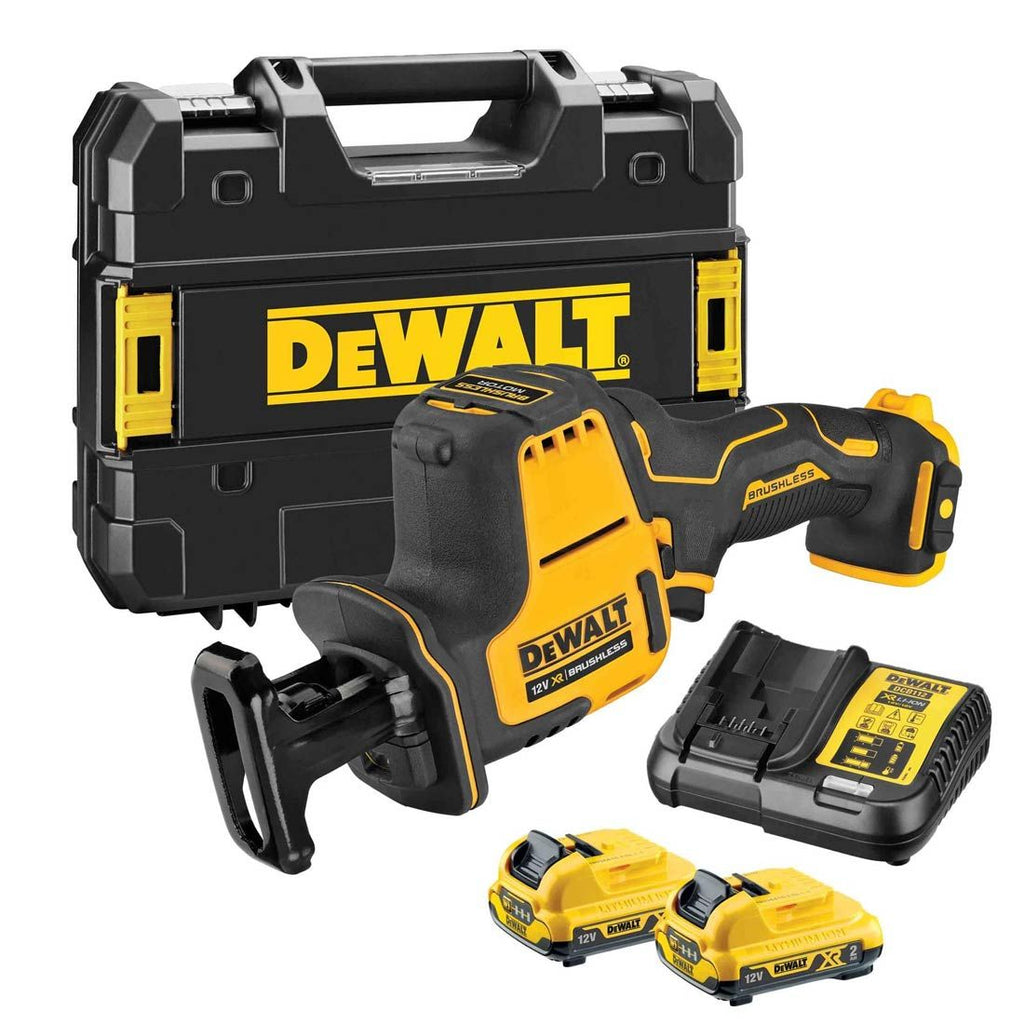 DeWalt DCS312D2-GB 10.8 V / 12 V XR Subkompakt bürstenlos Säbelsäge inkl. 2x 2,0 Ah Akkus – Produktansicht 1
