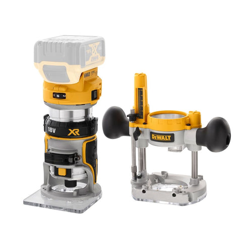 DeWalt DCW604NT-XJ 18 V XR bürstenlos 1/4" Router ohne Akku und Ladegerät in TSTAK-Koffer – Produktansicht 2