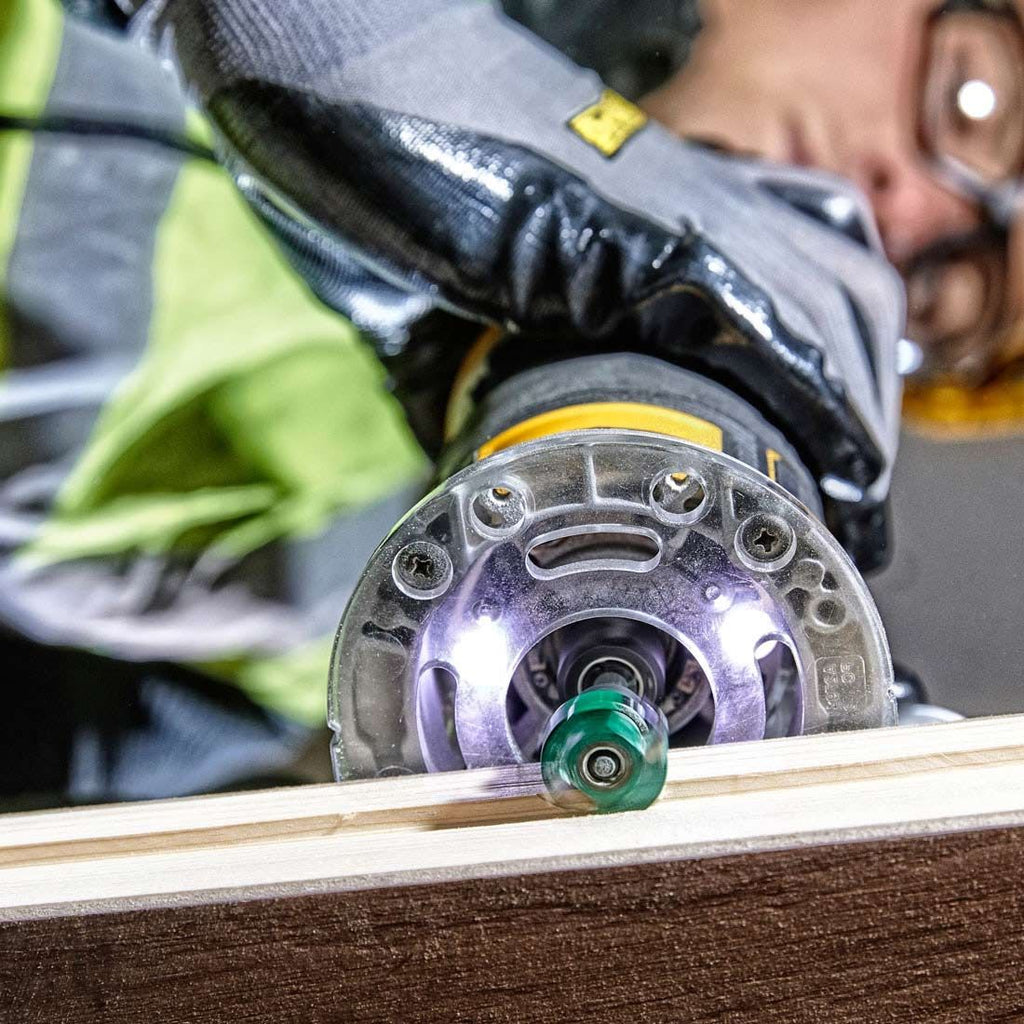 DeWalt DCW604NT-XJ 18 V XR bürstenlos 1/4" Router ohne Akku und Ladegerät in TSTAK-Koffer – Produktansicht 8