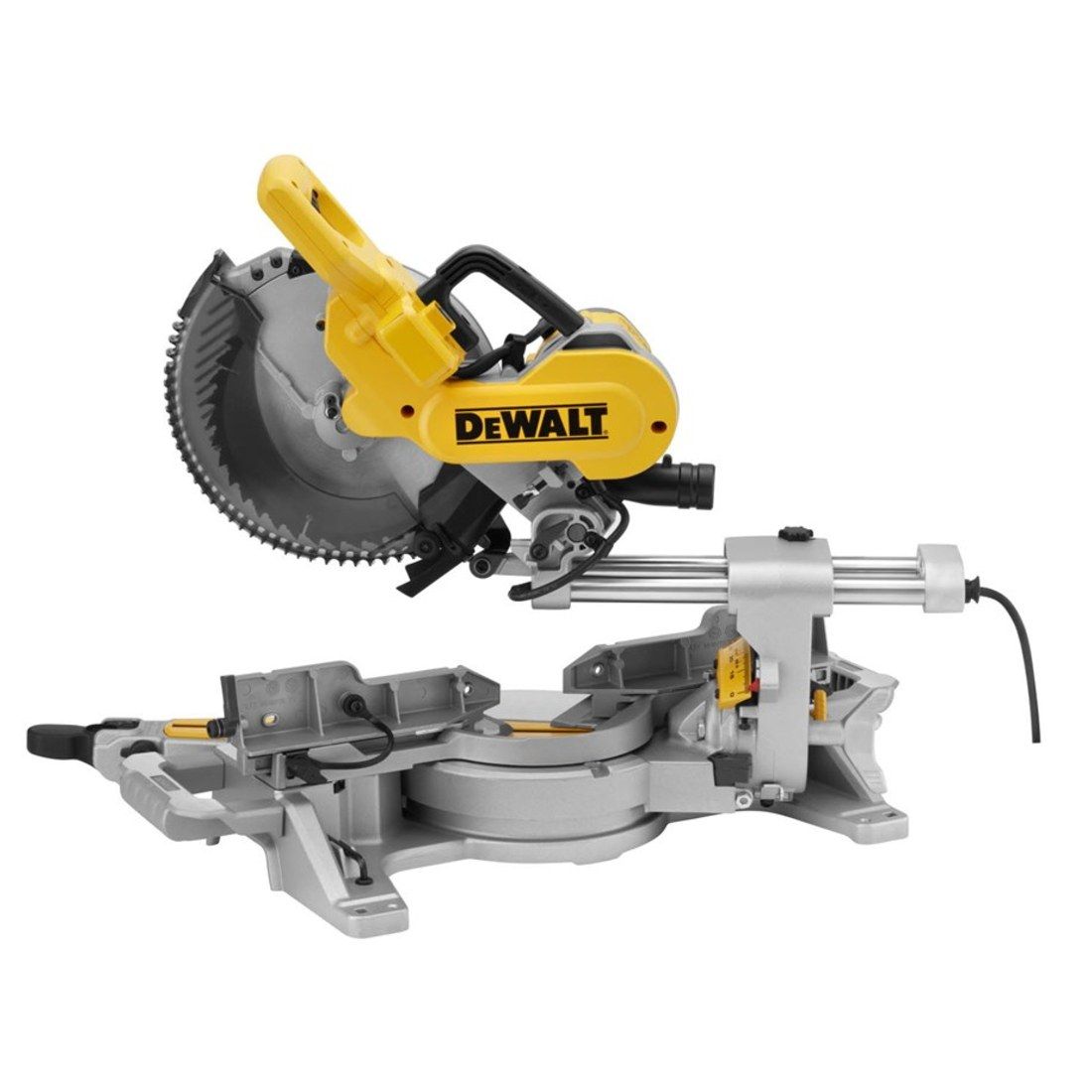 DeWalt DWS727 250 mm beidseitig neigbare Slide Gehrungssäge mit XPS – Produktansicht 3