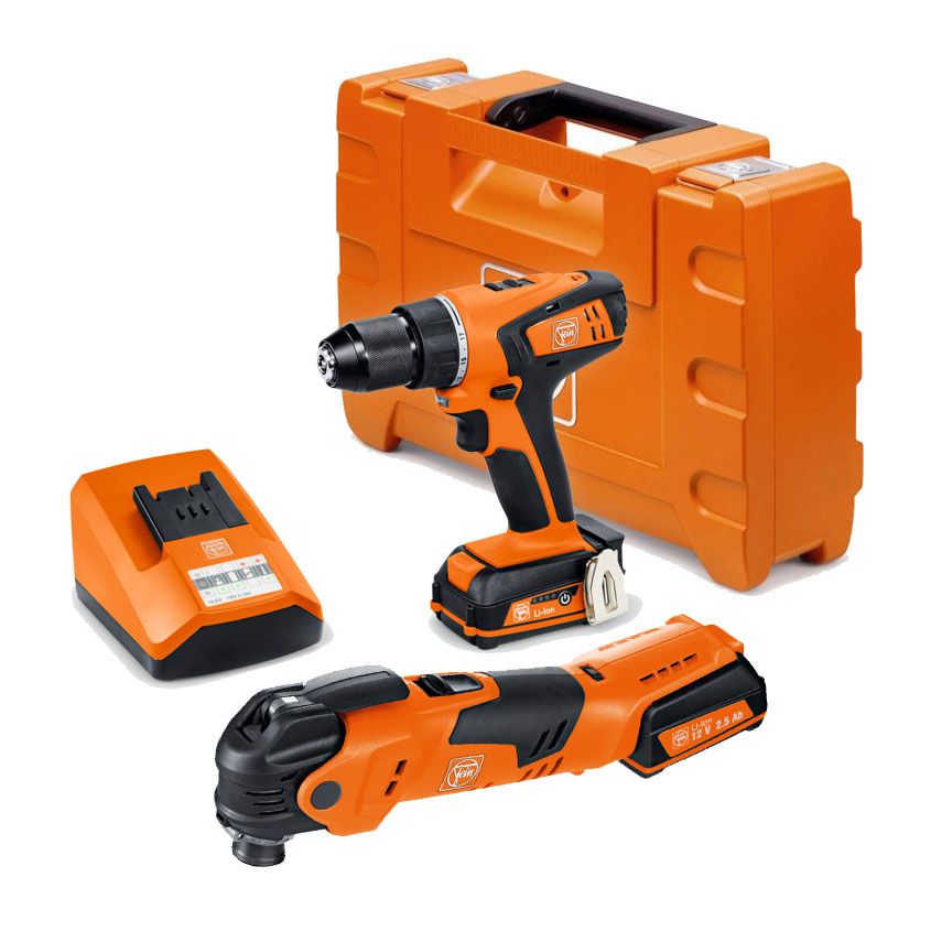 Fein MM 300 Multitool & Bohrschrauber 12 V Doppelset inkl. 2x 2,5 Ah Akkus – Produktansicht 1
