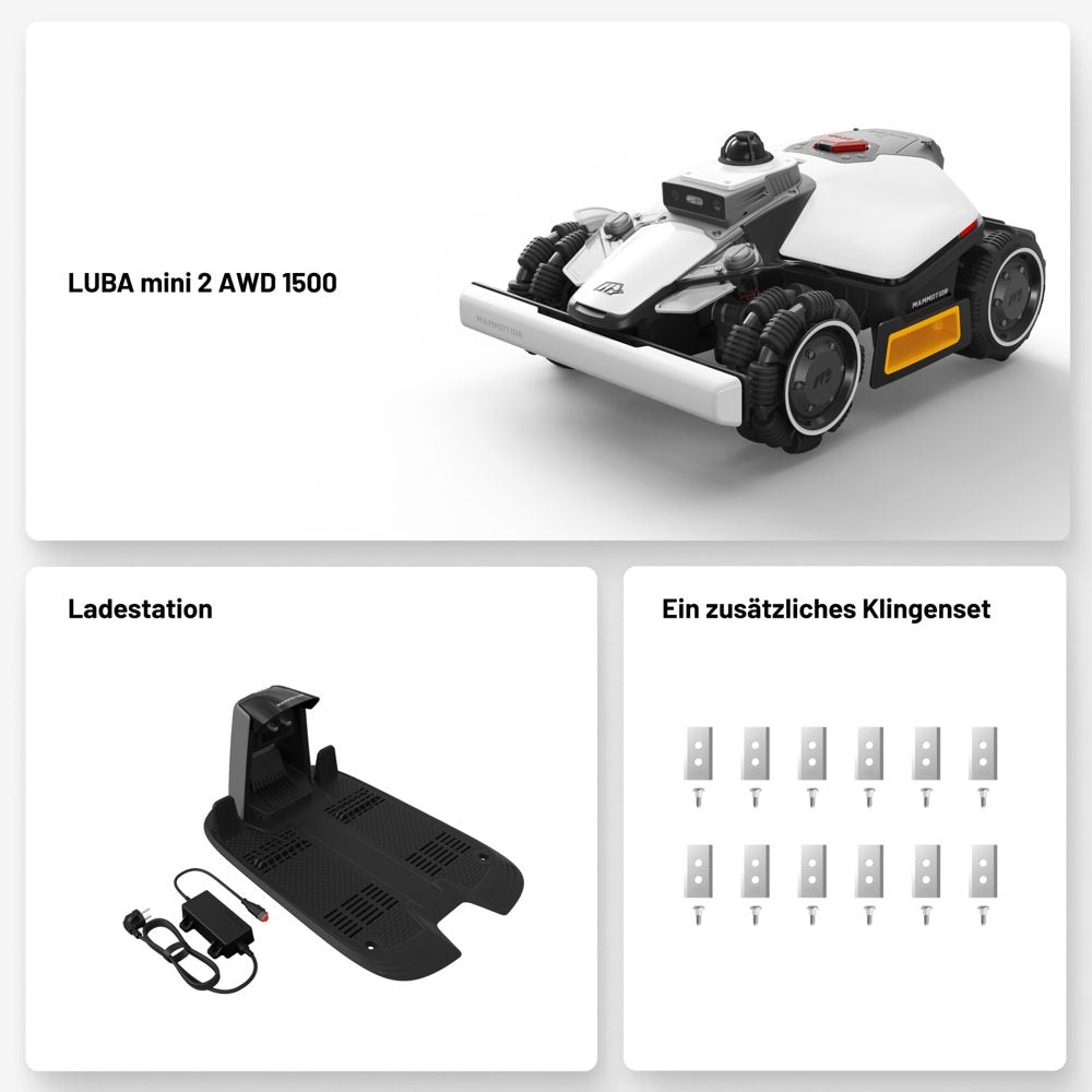 Mammotion LUBA mini 2 AWD 1500 Mähroboter mit Allradantrieb – Produktansicht 5