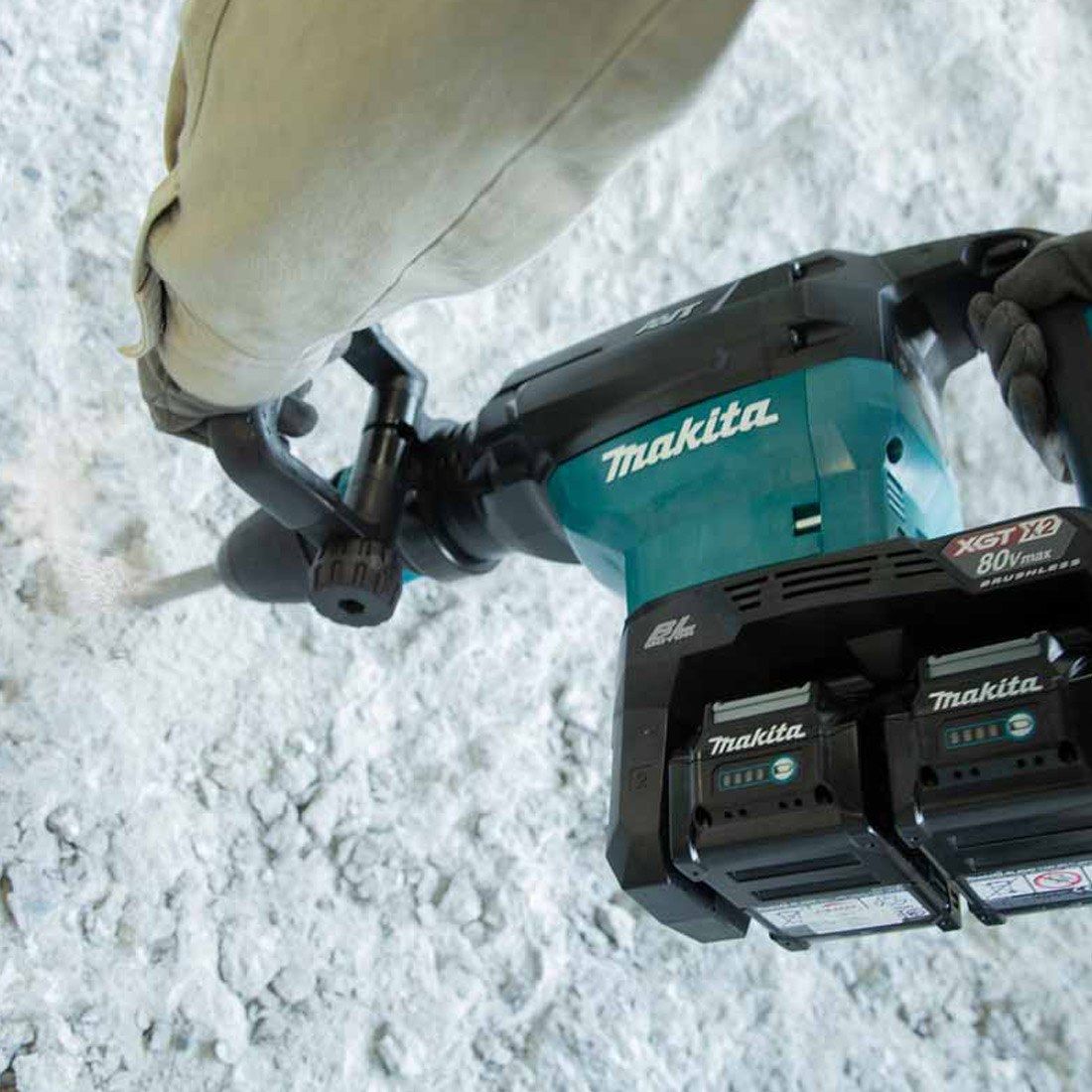 Makita HM002GZ03 Twin 40 V Max XGT SDS Max Abbruchhammer ohne Akku und Ladegerät, im Koffer – Produktansicht 6