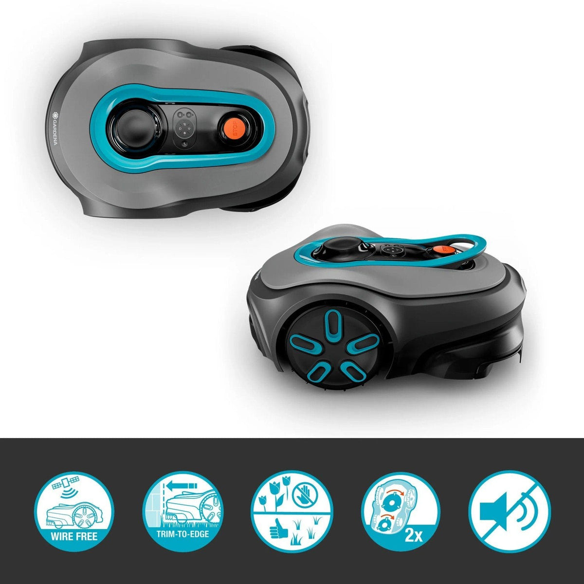 GARDENA smart SILENO free Set 800 kabelloser Mähroboter – Produktansicht 2