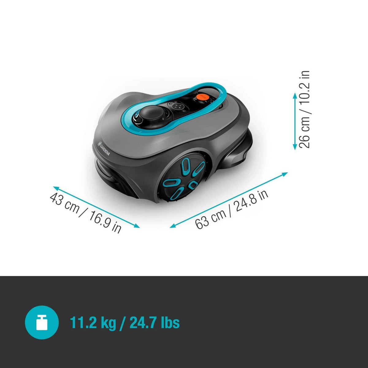 GARDENA smart SILENO free Set 800 kabelloser Mähroboter – Produktansicht 3