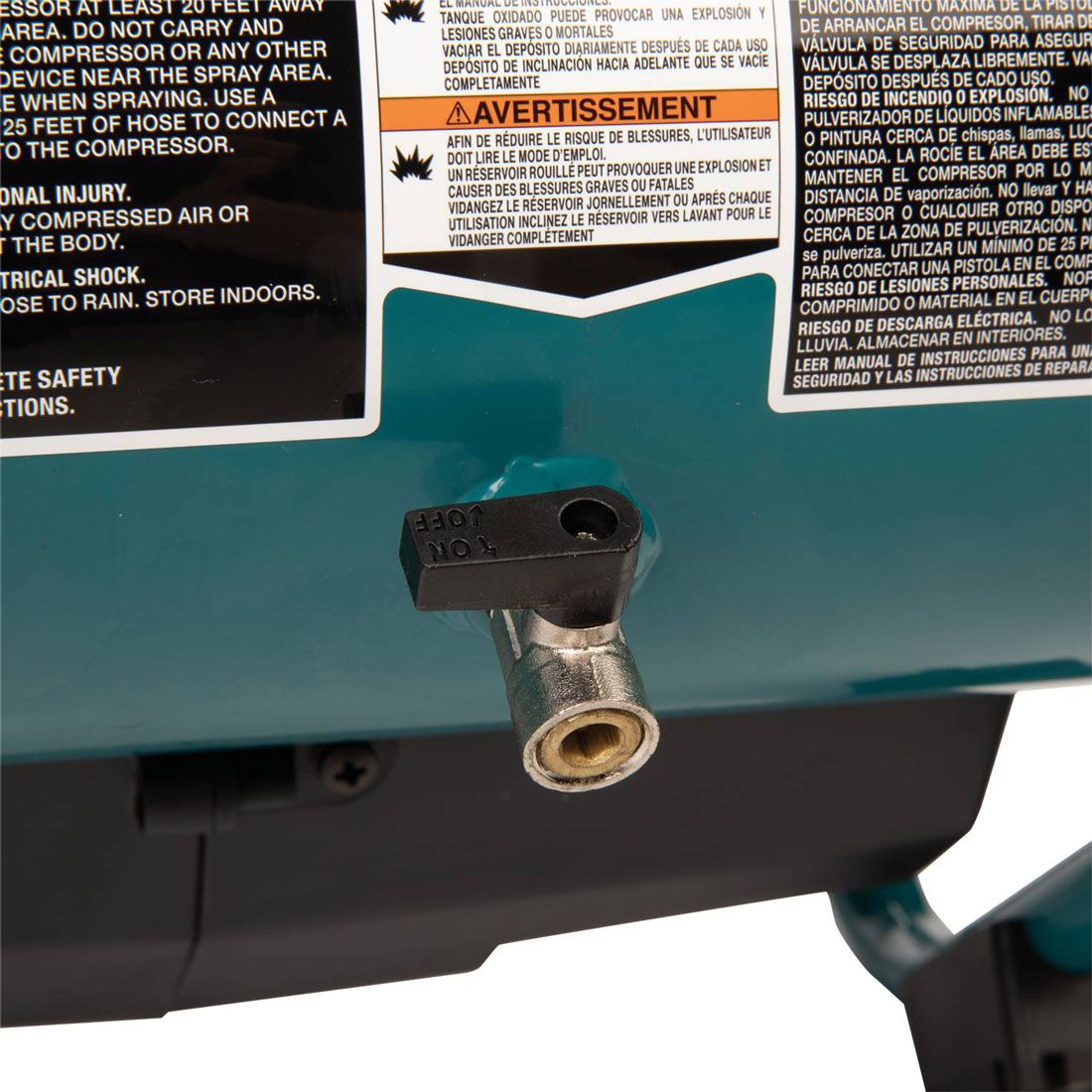 Makita AC001GZ 40 V Max XGT geräuscharme Serie bürstenlos 7.6L Luftkompressor ohne Akku und Ladegerät – Produktansicht 6