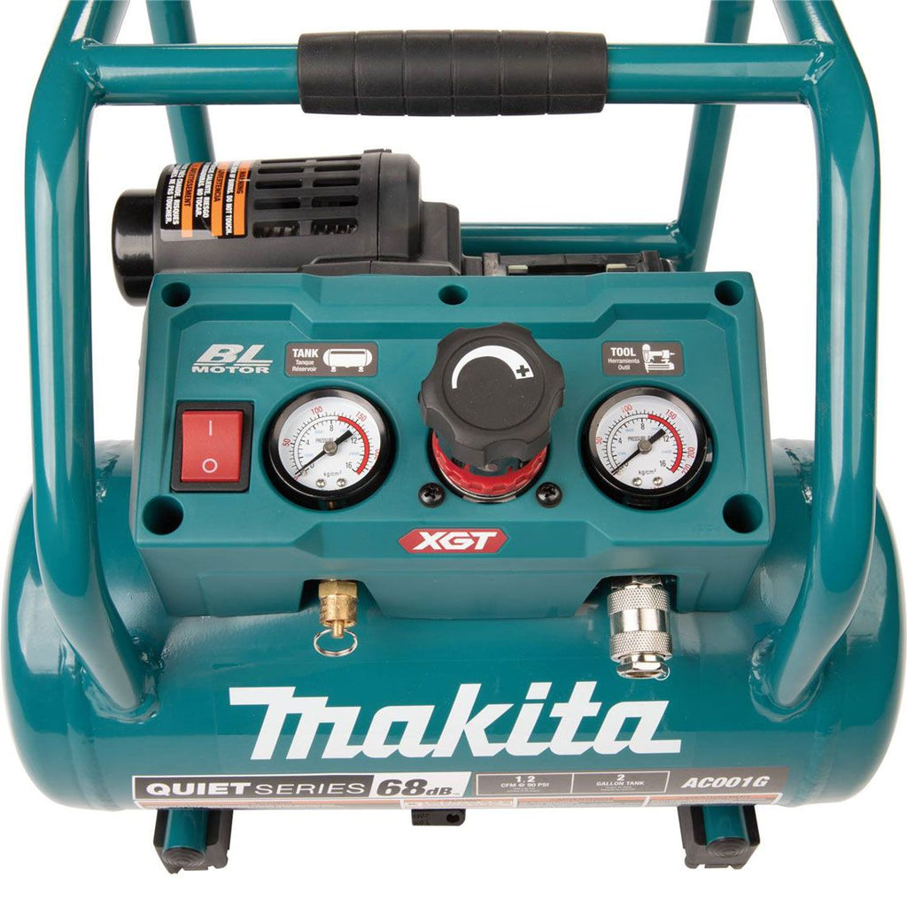 Makita AC001GZ 40 V Max XGT geräuscharme Serie bürstenlos 7.6L Luftkompressor ohne Akku und Ladegerät – Produktansicht 4