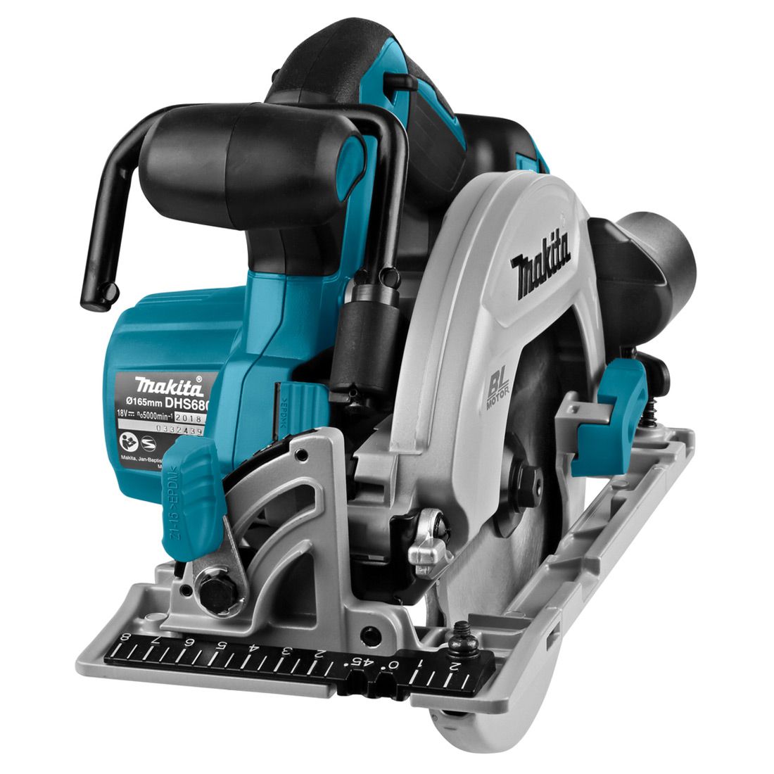 Makita DHS680Z 18 V bürstenlos Handkreissäge 165 mm ohne Akku und Ladegerät – Produktansicht 1