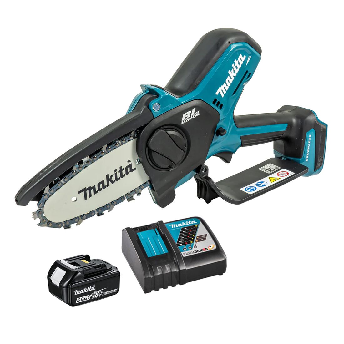 Makita DUC101RT 18 V LXT Akku bürstenlos 100 mm / 4" Astschere inkl. 1x 5,0 Ah Akku – Produktansicht 1