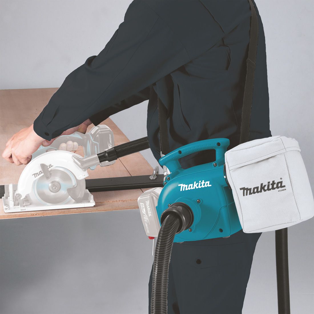 Makita DVC350Z 18 V LXT Staubsauger Staubabsaugung/Gebläse ohne Akku und Ladegerät – Produktansicht 8