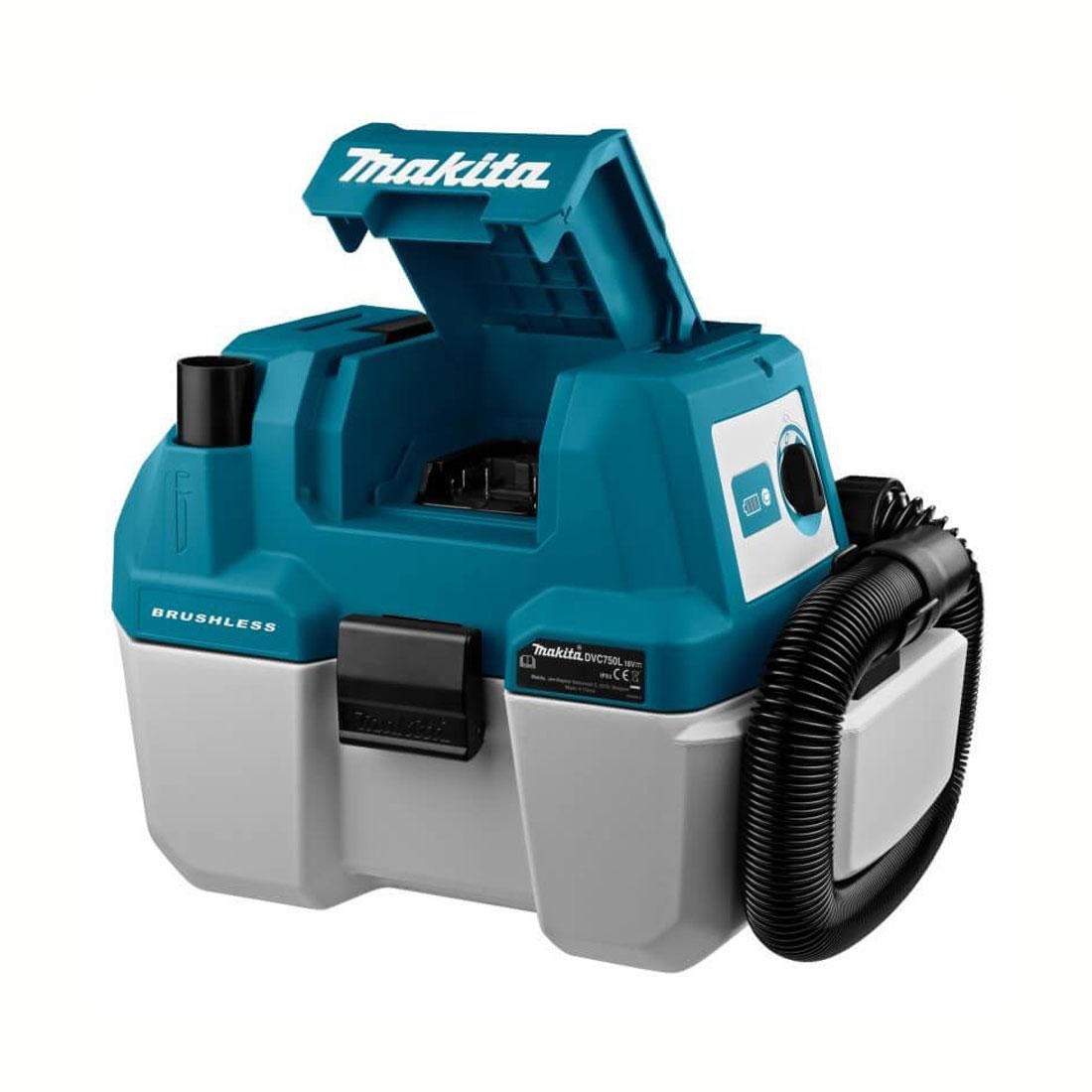 Makita DVC750LZ 18 V LXT BL 7.5L Staubklasse L Nass-/Trocken Staubsauger ohne Akku und Ladegerät – Produktansicht 4