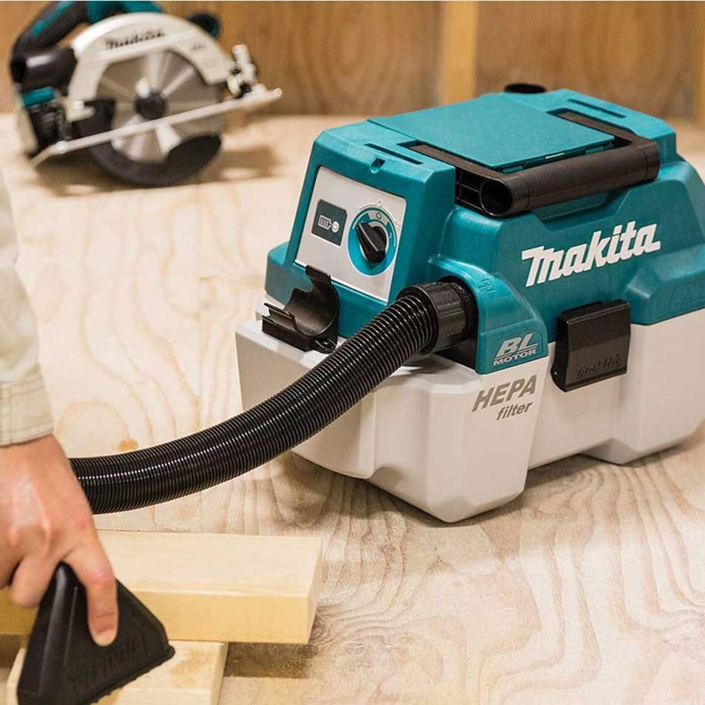 Makita DVC750LZ 18 V LXT BL 7.5L Staubklasse L Nass-/Trocken Staubsauger ohne Akku und Ladegerät – Produktansicht 5