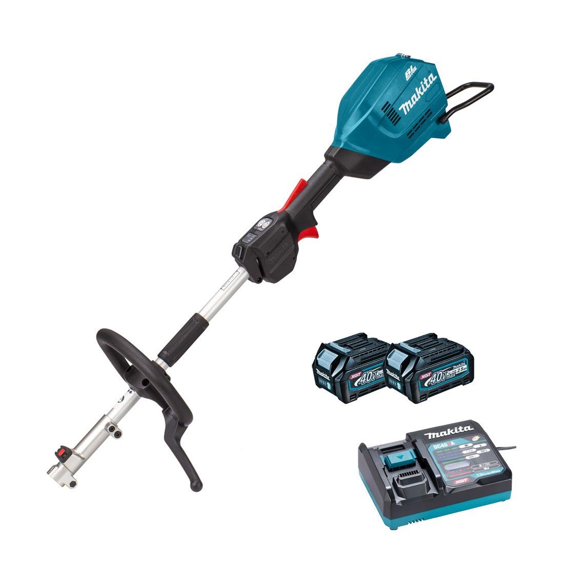 Makita UX01GD202 40 V Max XGT bürstenlos Split-Shaft Multifunktionswerkzeug Antriebseinheit inkl. 2x 2,5 Ah Akkus – Produktan